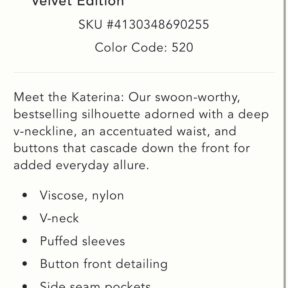 Anthro Katerina Button-Front Velvet Midi Dress - Picture 3 of 3